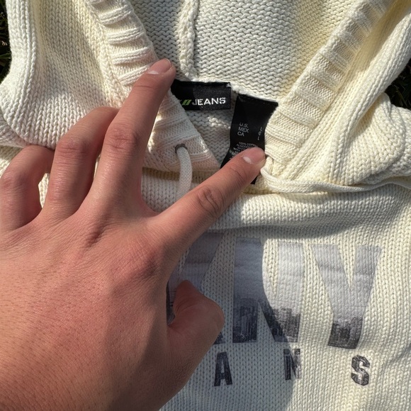 Y2K DKNY Knitted Hoodie NWOT - Picture 3 of 3